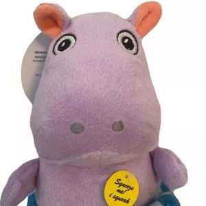 Top Paw Dog Toy SmallHIPPO Squeaks Stuffed Plush Cuddlers Play Chew